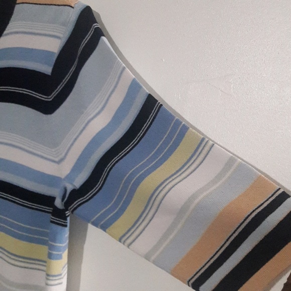 Retro stretch knit sweater top 2 - Picture 2 of 5